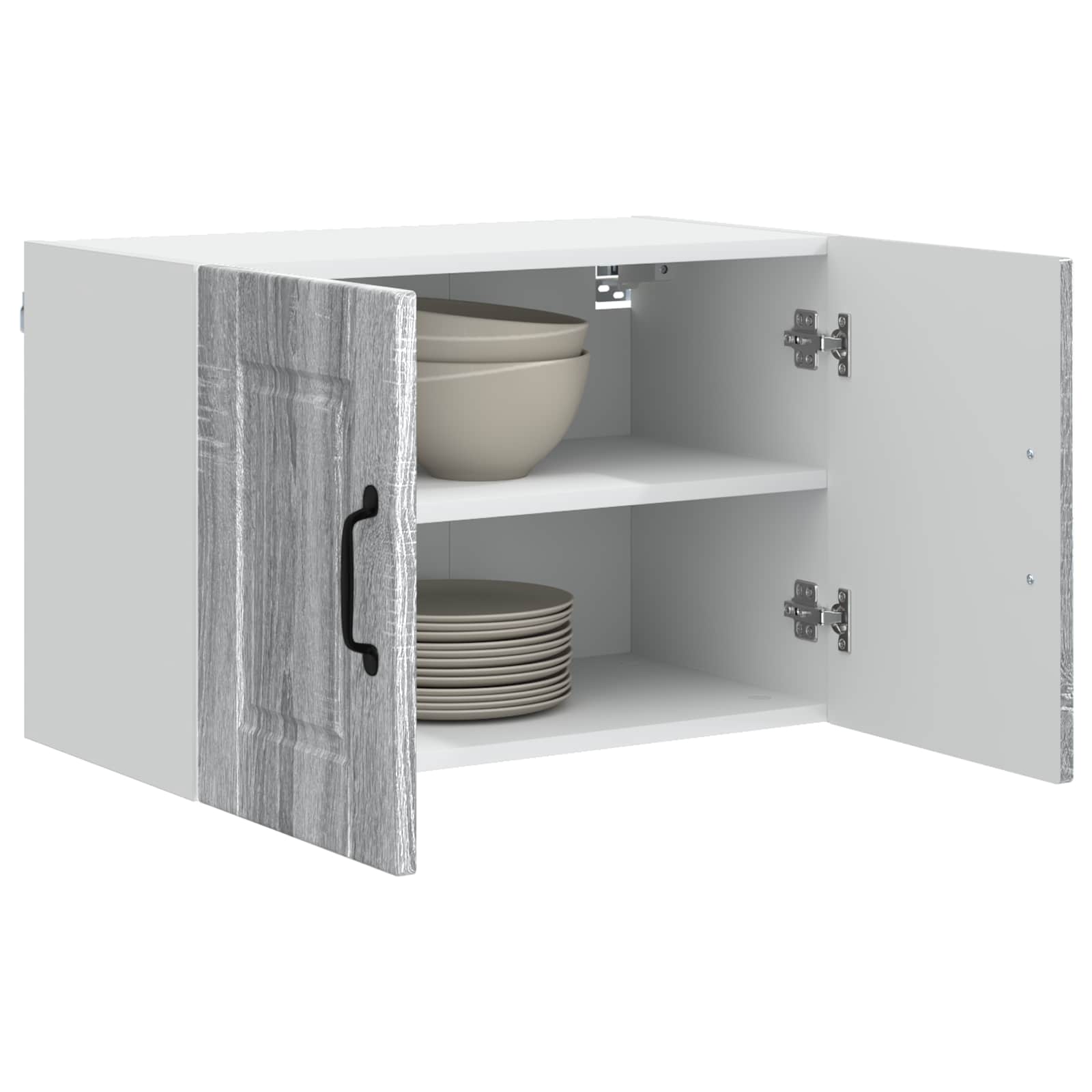 Vægskab PORTO 2 pcs Grå Sonoma 60 x 31 x 40 cm Konstrueret træ
