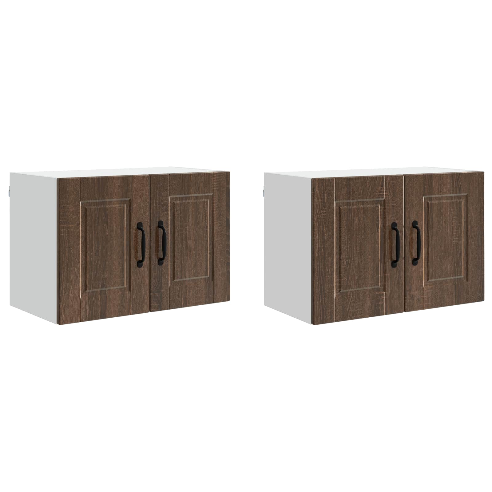 Vægskab PORTO 2 pcs Brun eg 60 x 31 x 40 cm Konstrueret træ