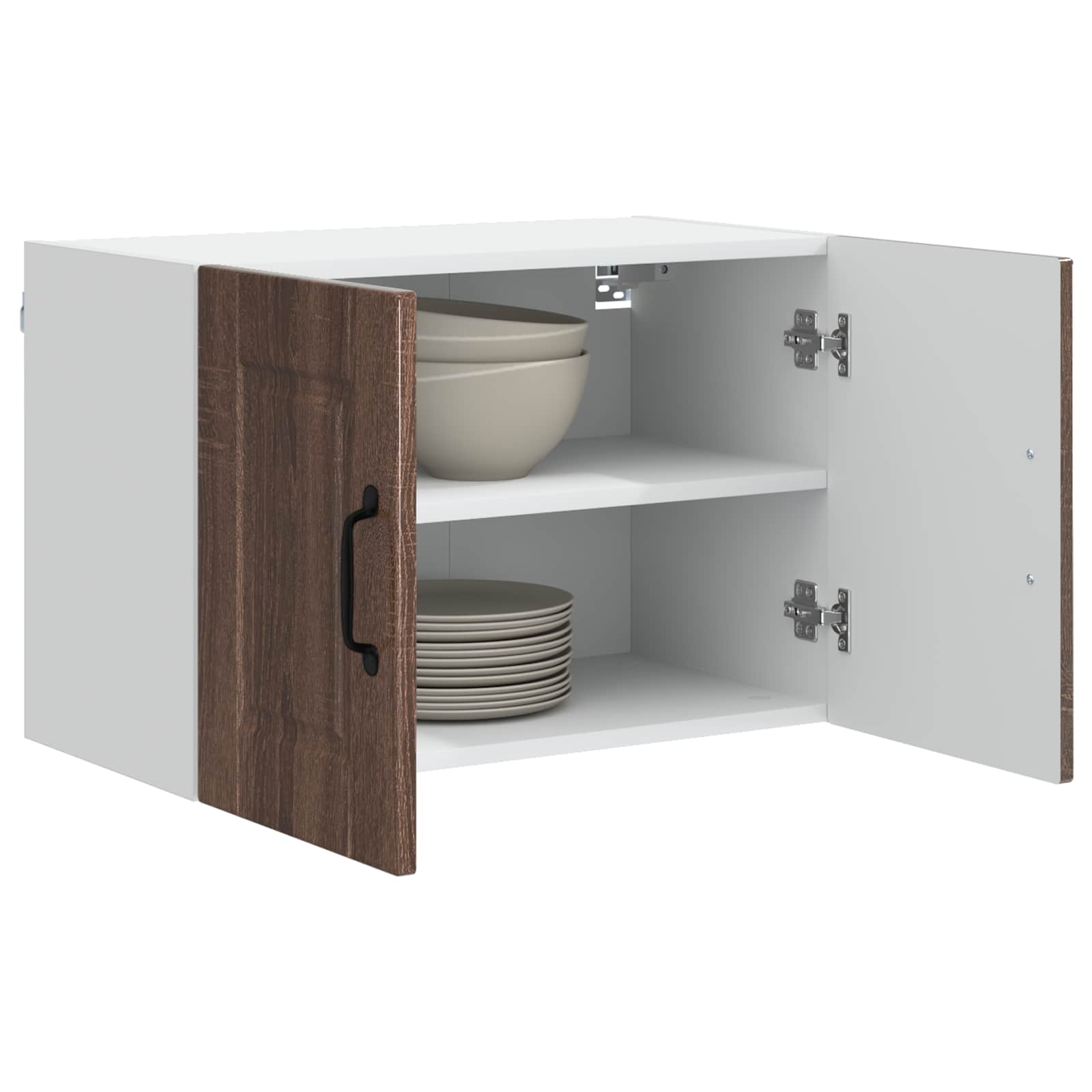 Vægskab PORTO 2 pcs Brun eg 60 x 31 x 40 cm Konstrueret træ