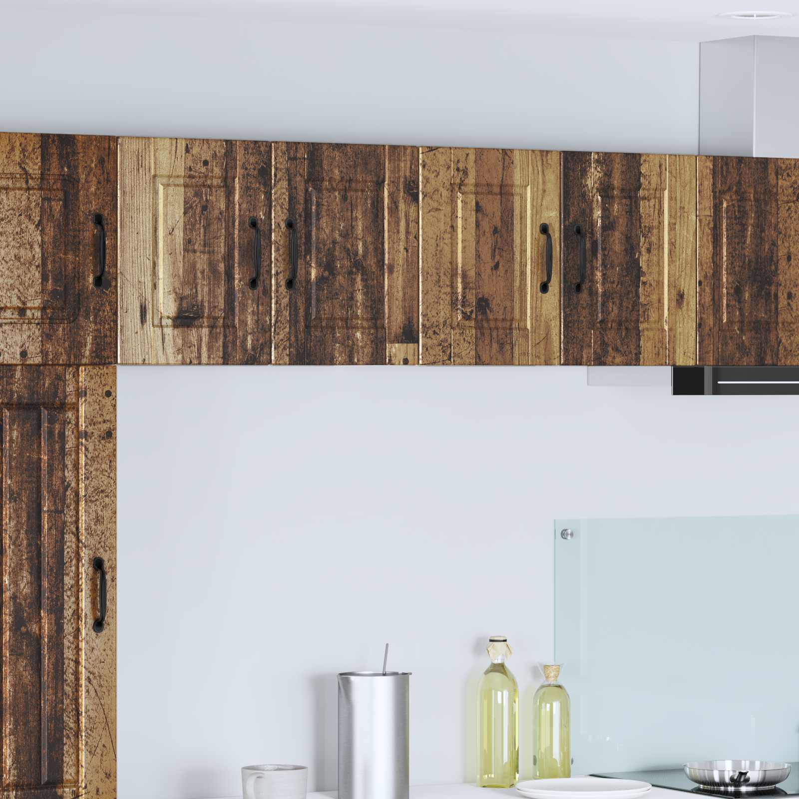 Vægskab PORTO 2 pcs Gammelt træ 60 x 31 x 40 cm Konstrueret træ