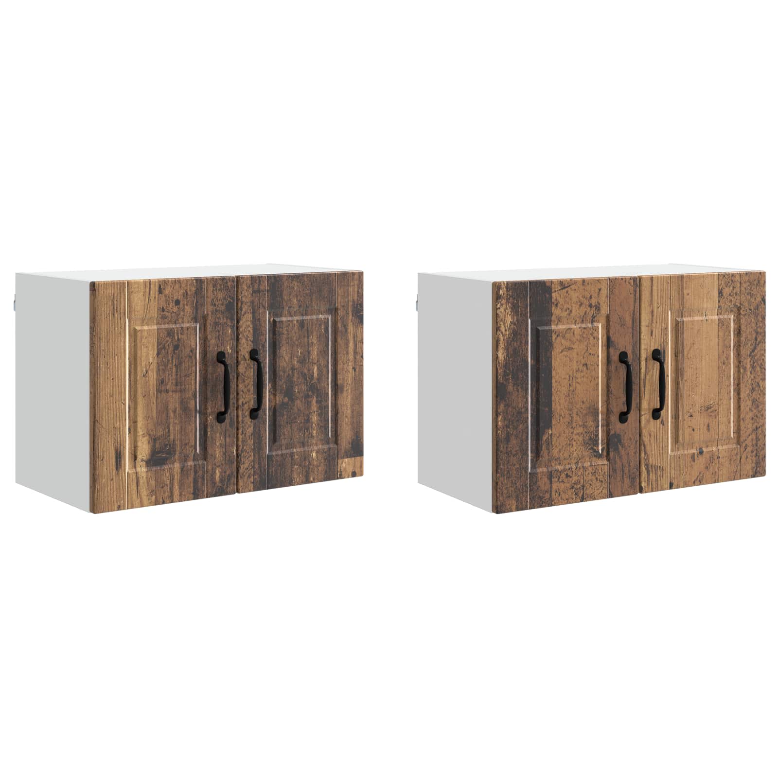Vægskab PORTO 2 pcs Gammelt træ 60 x 31 x 40 cm Konstrueret træ