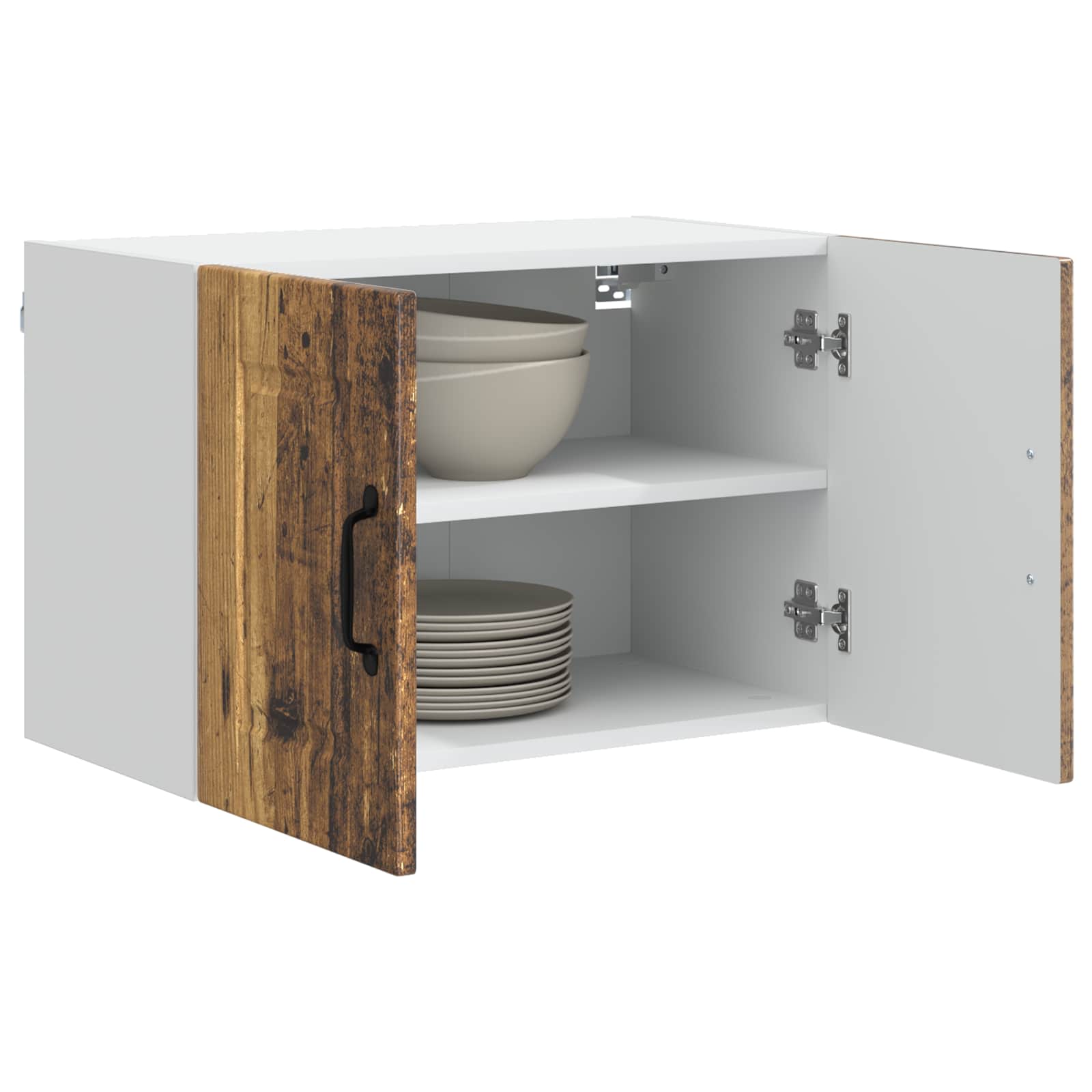 Vægskab PORTO 2 pcs Gammelt træ 60 x 31 x 40 cm Konstrueret træ