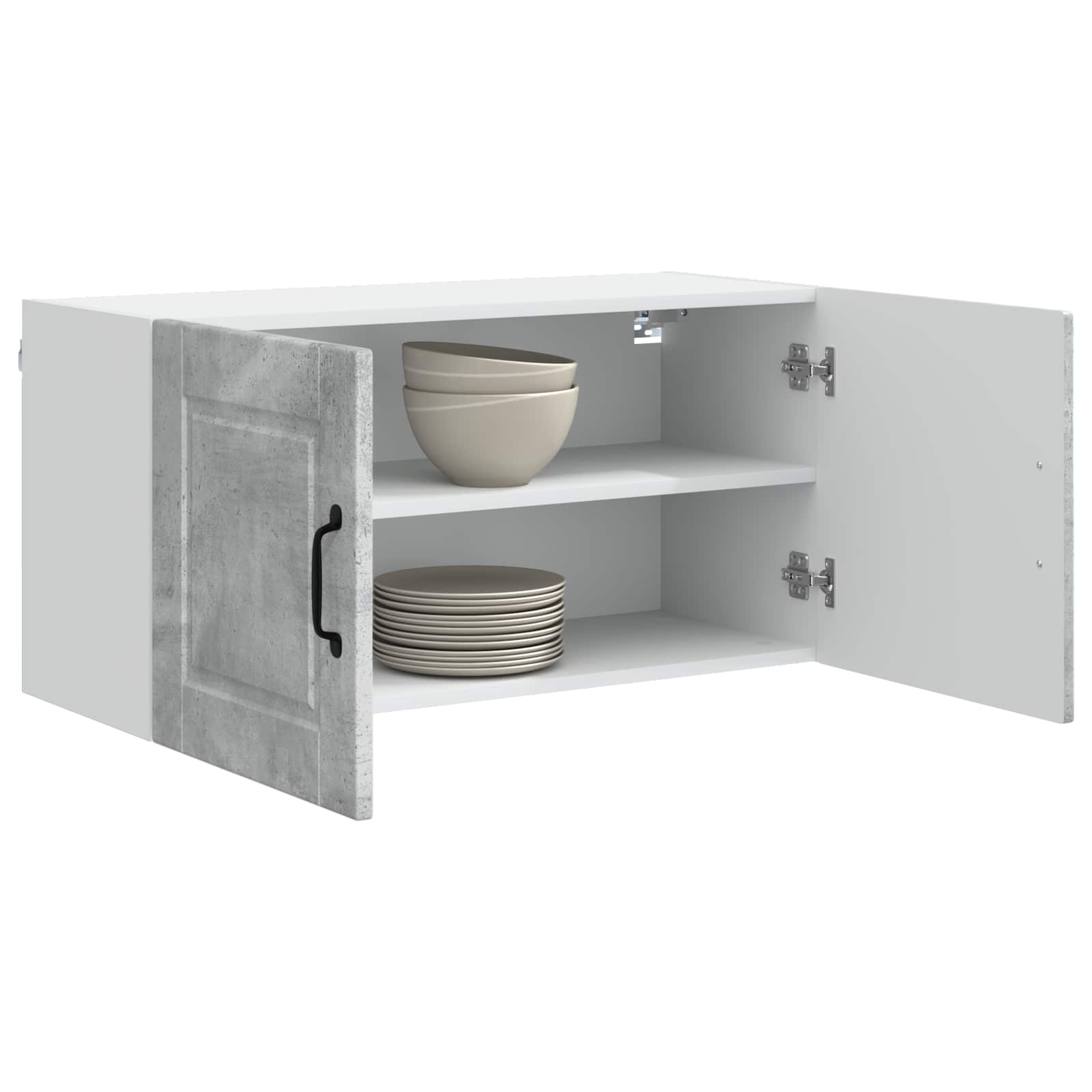 Køkkenskab med hylde Beton Grå 80 x 31 x 40 cm Konstrueret træ