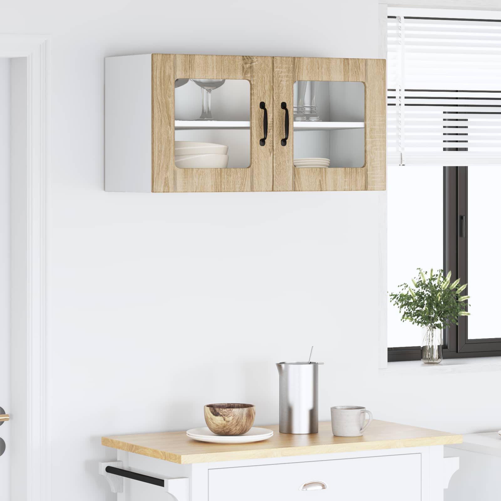 Væglågskab PORTO Sonoma eg 80 x 31 x 40 cm Konstrueret træ