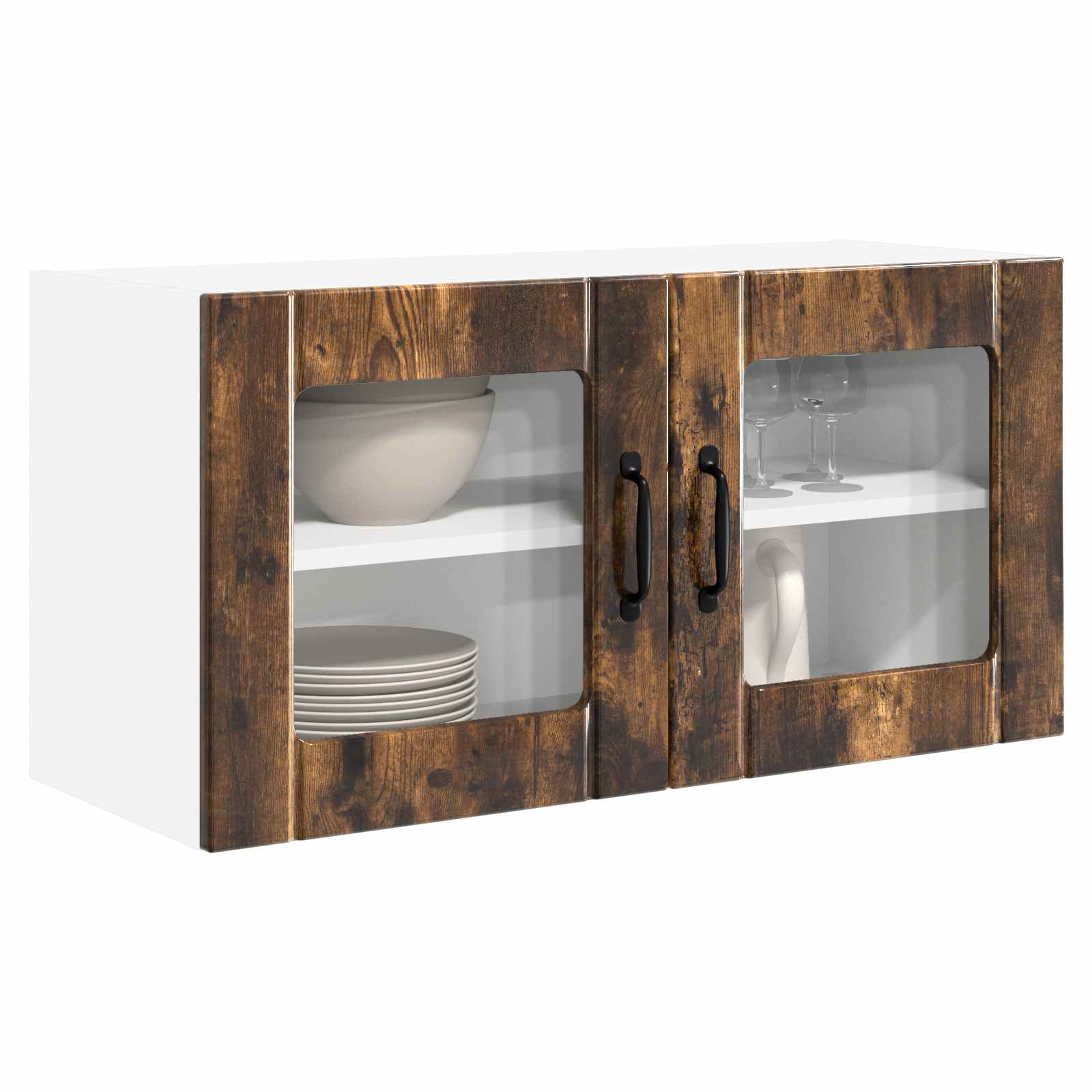 Køkkenskab med hylde Røget eg 80 x 31 x 40 cm Konstrueret træ