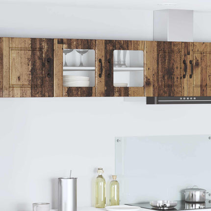 Væglågskab PORTO Gammelt træ 80 x 31 x 40 cm Konstrueret træ