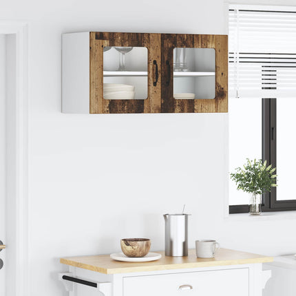 Væglågskab PORTO Gammelt træ 80 x 31 x 40 cm Konstrueret træ