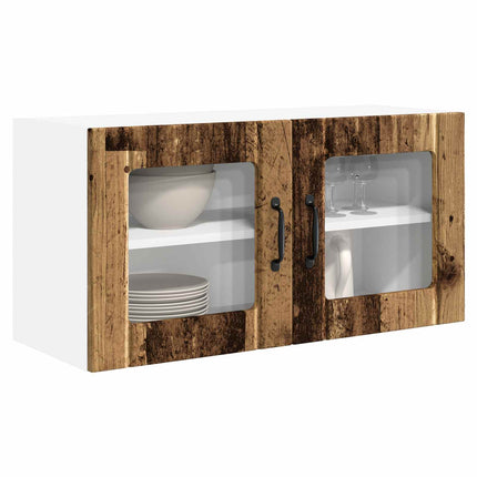 Væglågskab PORTO Gammelt træ 80 x 31 x 40 cm Konstrueret træ