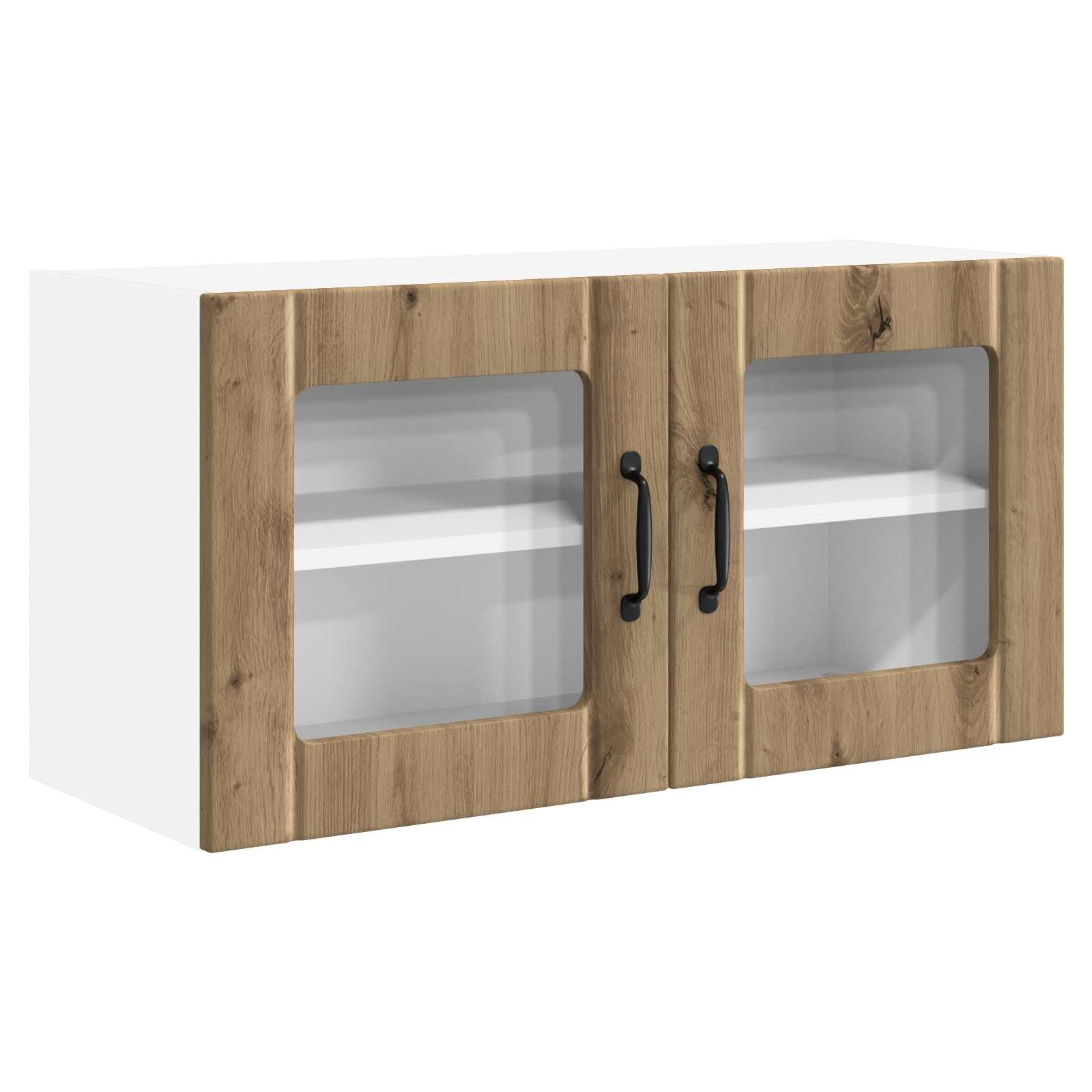 Væglågskab PORTO Artisan Egetræ 80 x 31 x 40 cm Konstrueret træ