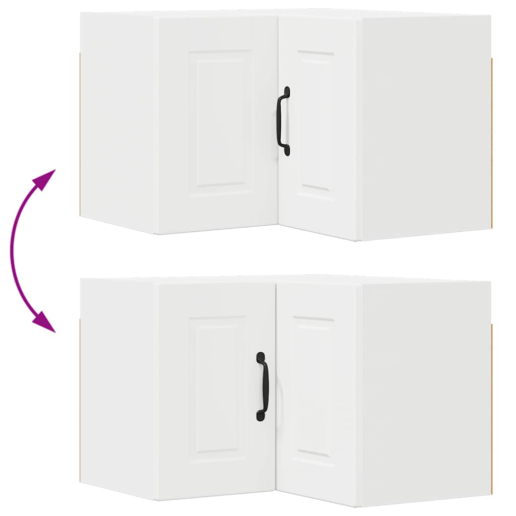 Vægskab til køkken med dør Hvid 57 x 57 x 40 cm Konstrueret træ