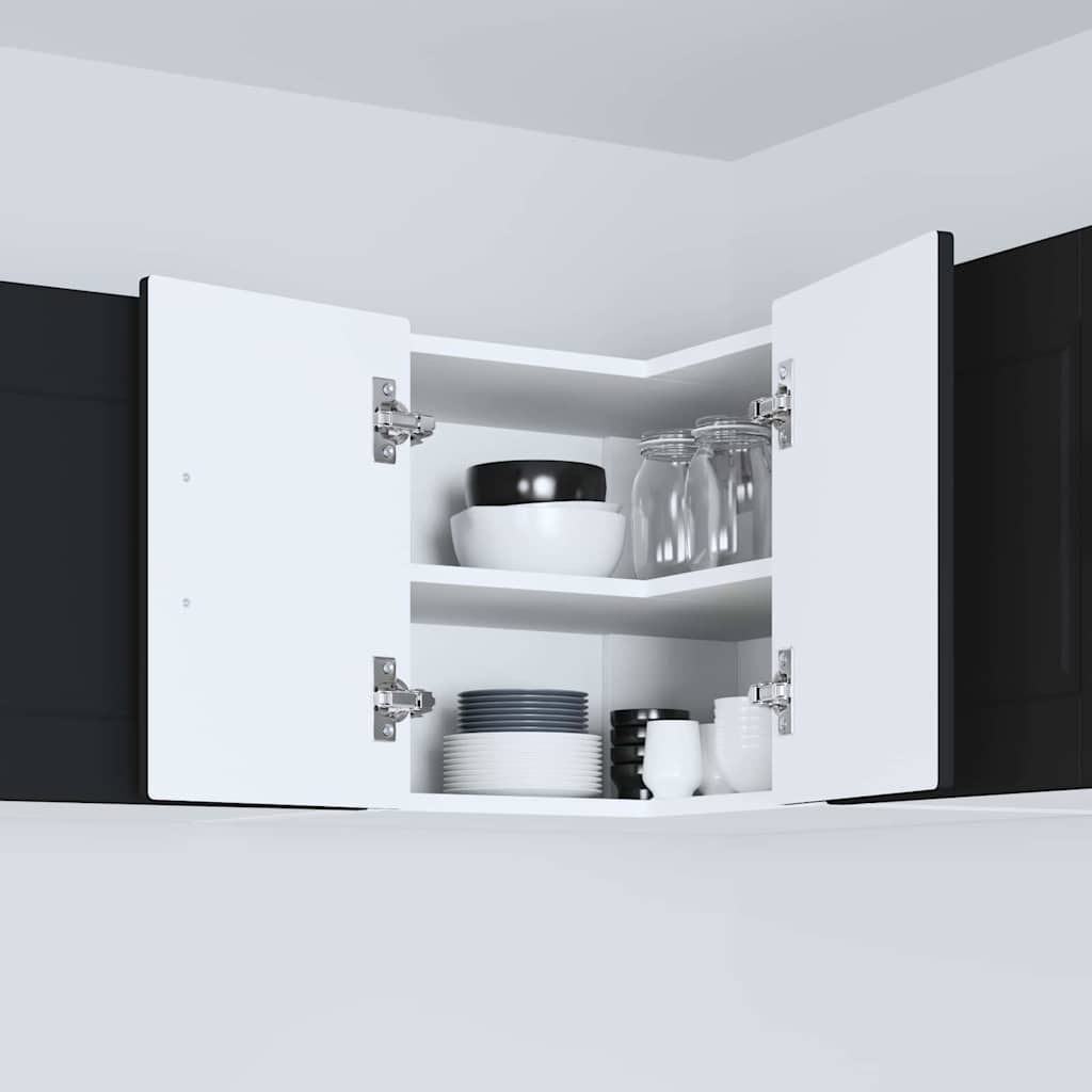 Vægskab til køkken med dør Sort 57 x 57 x 40 cm Konstrueret træ