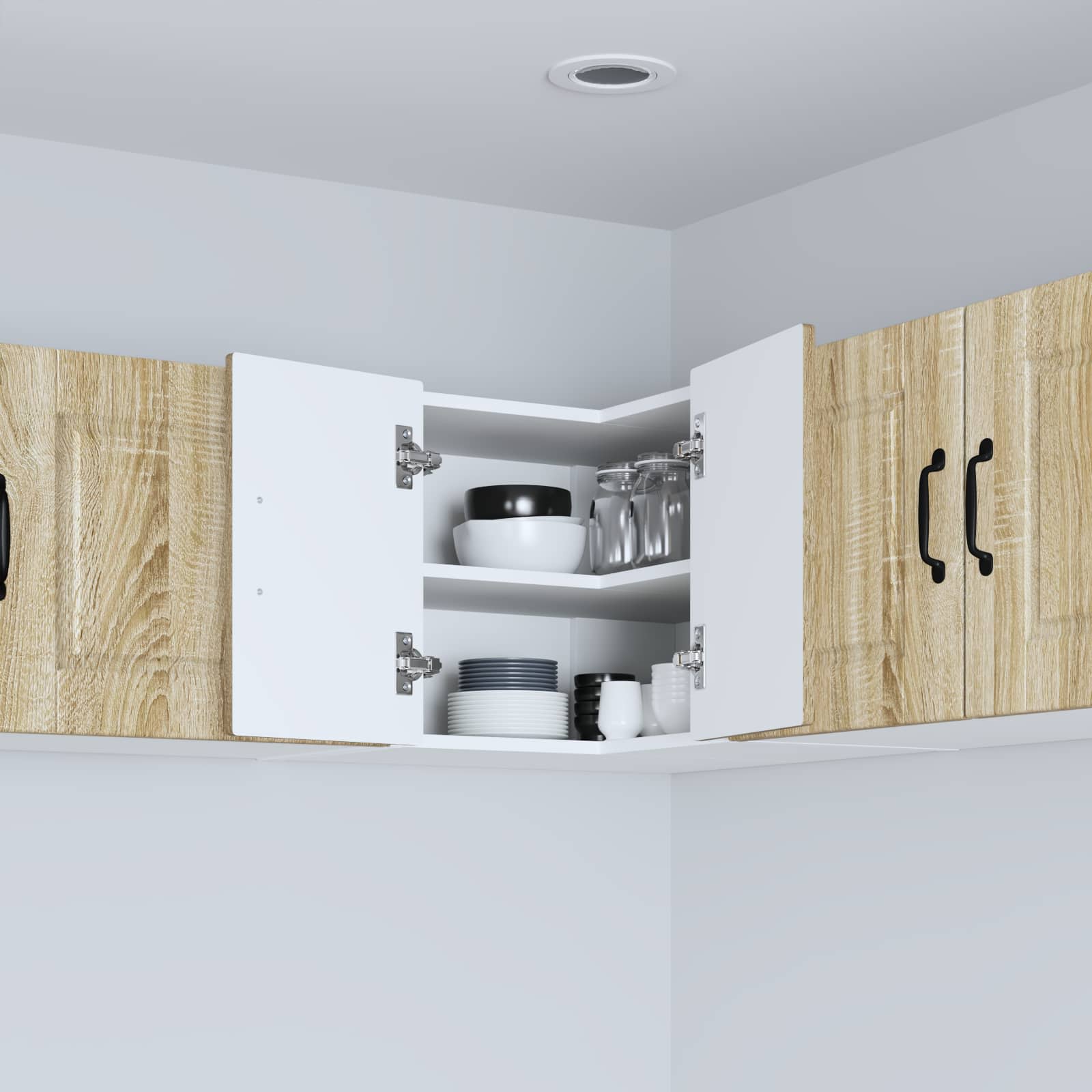 Køkkenskab med hylde Sonoma eg 57 x 57 x 40 cm Konstrueret træ