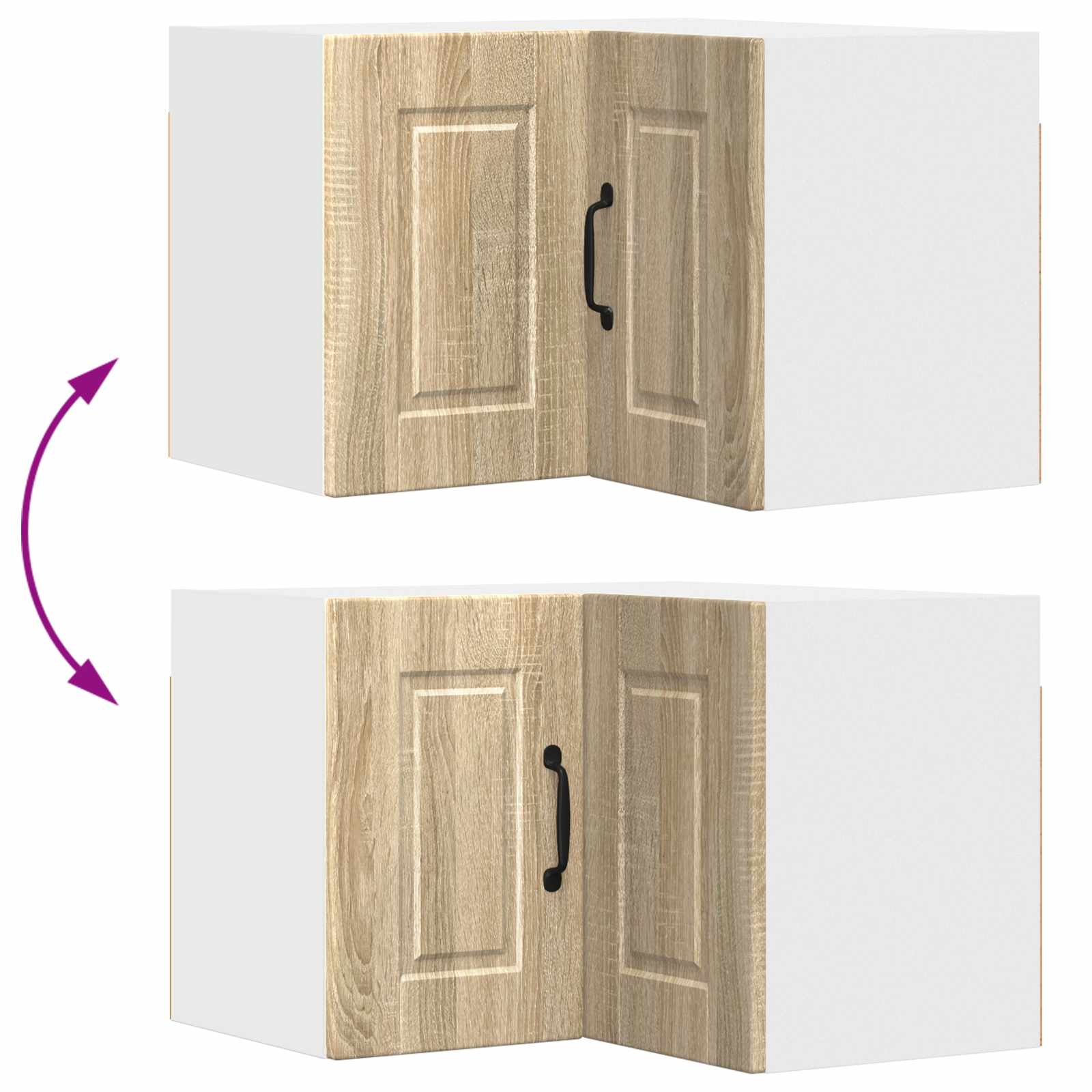 Køkkenskab med hylde Sonoma eg 57 x 57 x 40 cm Konstrueret træ