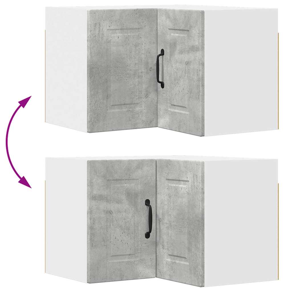 Vægskab til køkken Beton Grå 57 x 57 x 40 cm Konstrueret træ