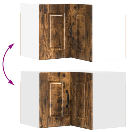 Væg hjørneskab PORTO Røget eg 57 x 57 x 40 cm Konstrueret træ