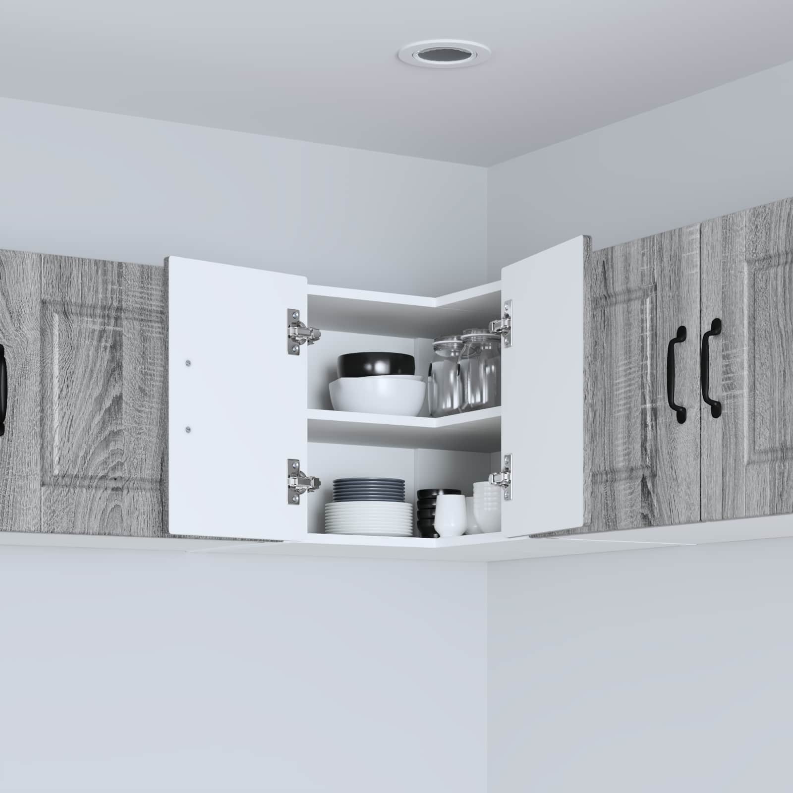 Køkkenskab med hylde Grå Sonoma 57 x 57 x 40 cm Konstrueret træ