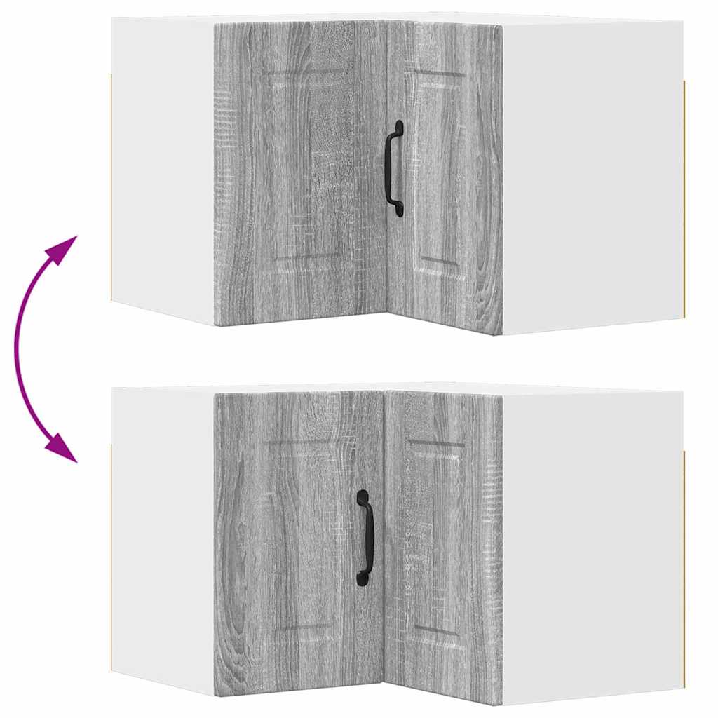 Vægskab til køkken Grå Sonoma 57 x 57 x 40 cm Konstrueret træ