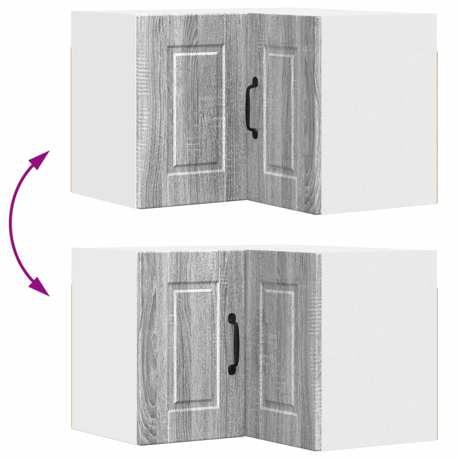 Køkkenskab med hylde Grå Sonoma 57 x 57 x 40 cm Konstrueret træ