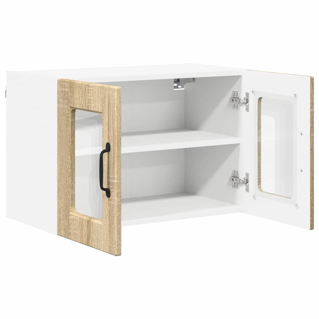 Vægskab til køkken med hylde 2 pcs Sonoma eg 60 x 31 x 40 cm