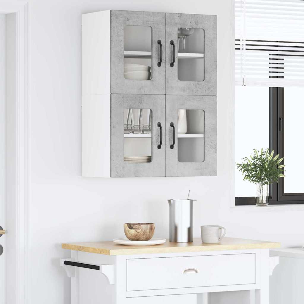 Vægskab til køkken Beton Grå 60 x 31 x 40 cm Konstrueret træ