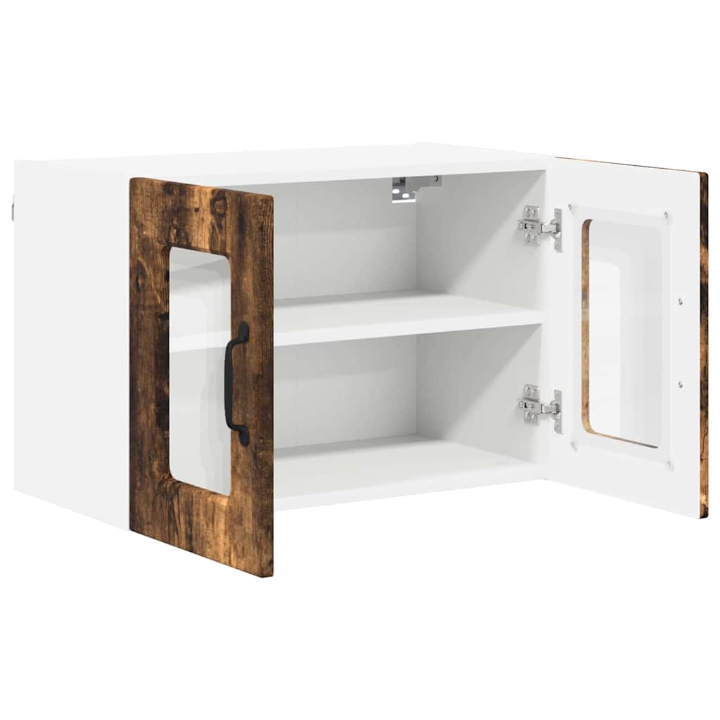 Vægskab til køkken med hylde 2 pcs Røget eg 60 x 31 x 40 cm