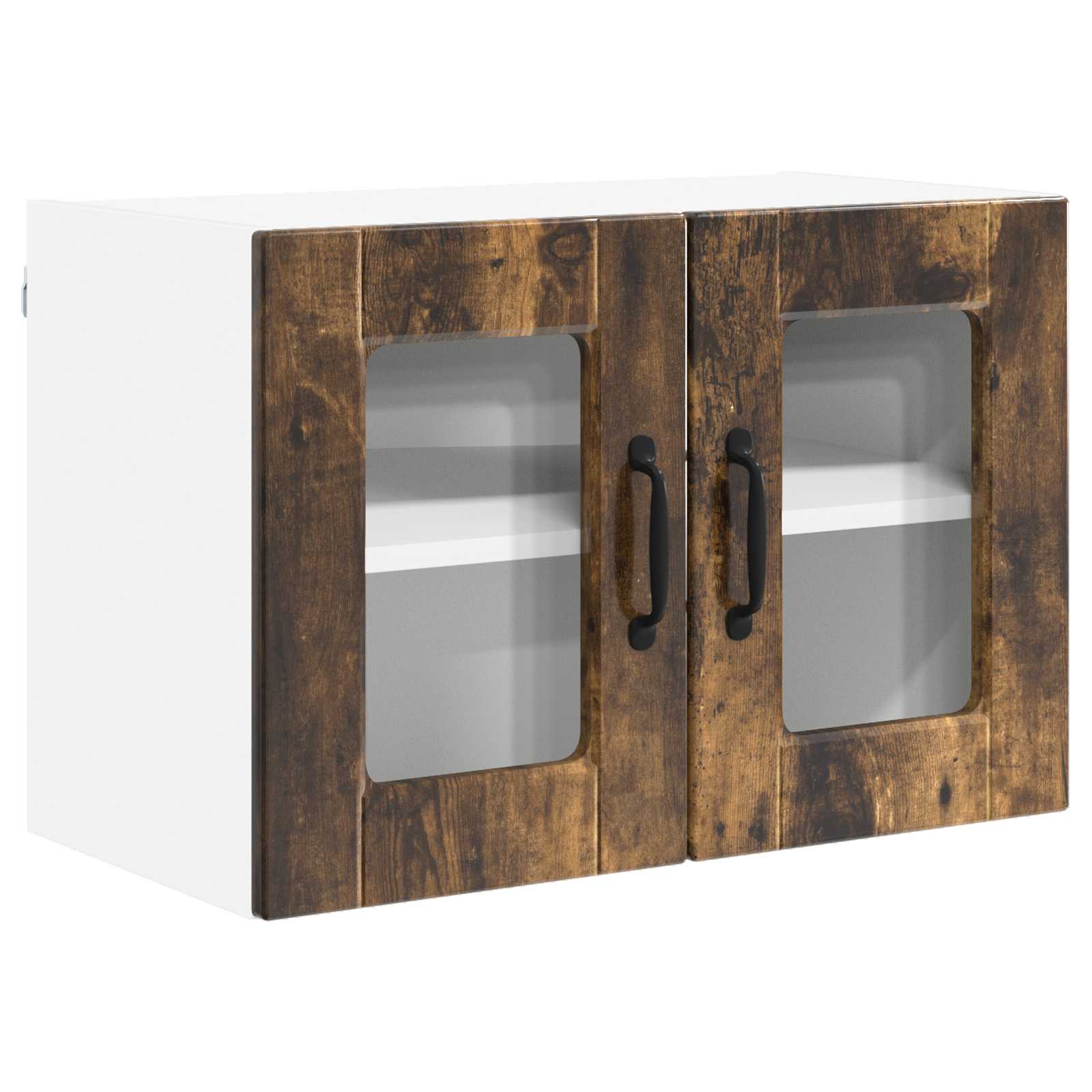 Væglågskab PORTO 2 pcs Røget eg 60 x 31 x 40 cm Konstrueret træ