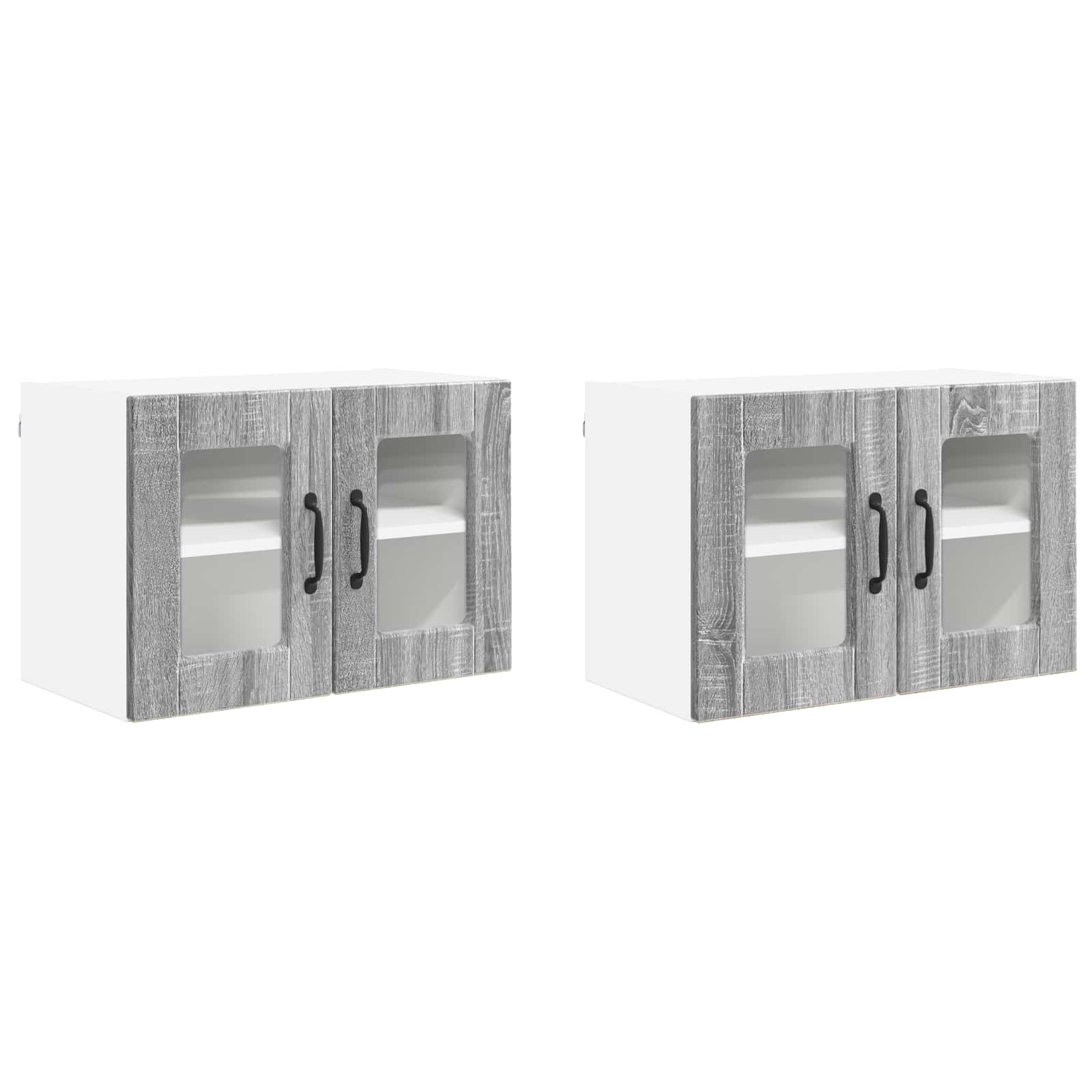 Væglågskab PORTO 2 pcs Grå Sonoma 60 x 31 x 40 cm