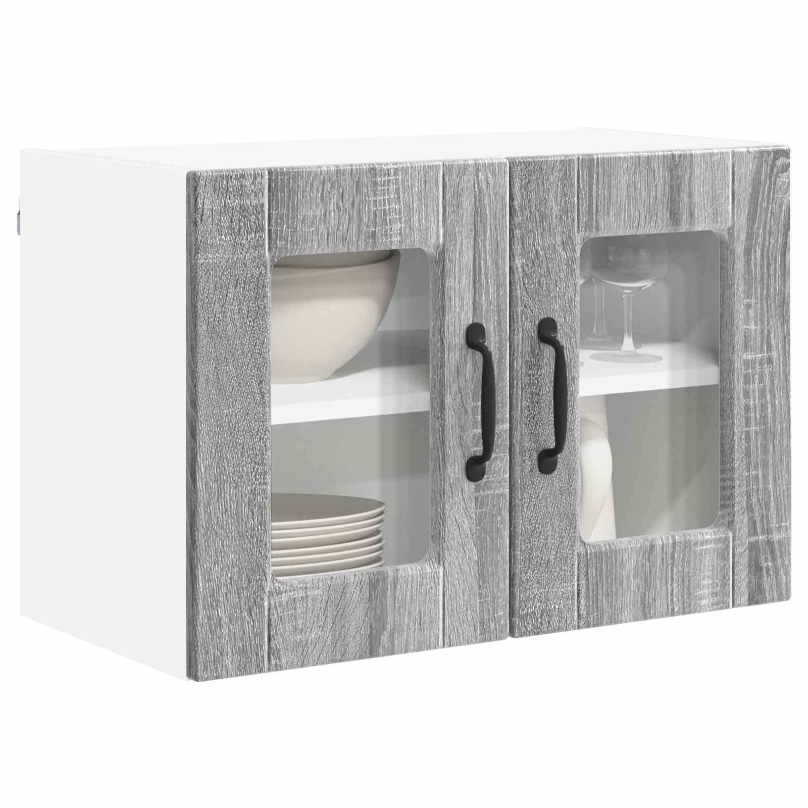 Væglågskab PORTO 2 pcs Grå Sonoma 60 x 31 x 40 cm