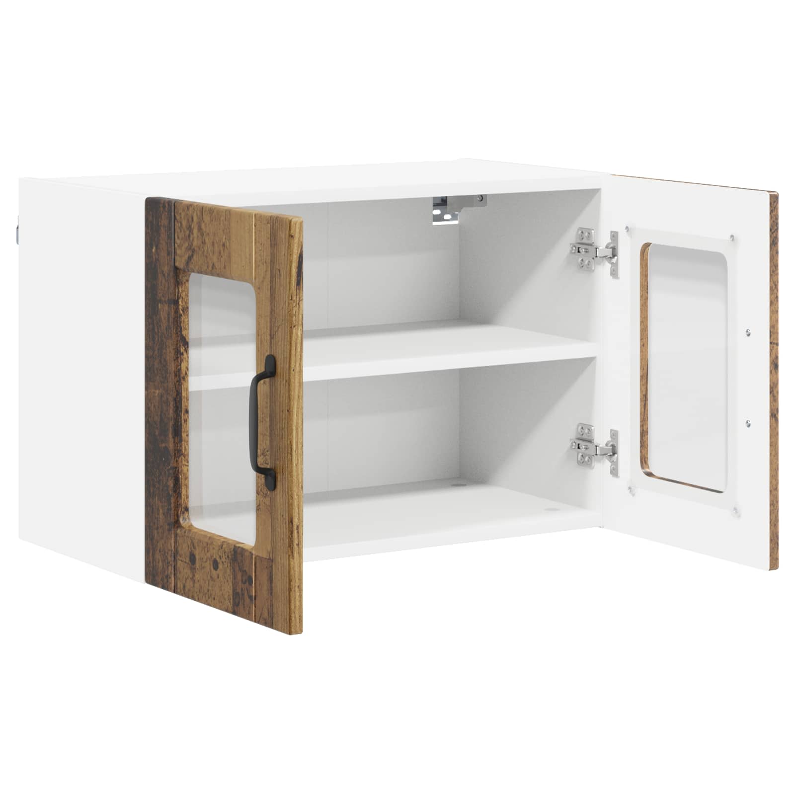 Væglågskab PORTO 2 pcs Gammelt træ 60 x 31 x 40 cm