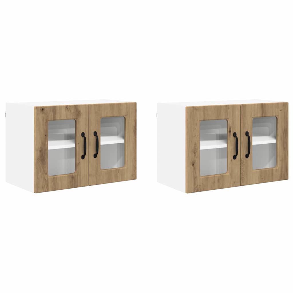 Vægskab til køkken med dør 2 pcs Artisan Egetræ 60 x 31 x 40 cm