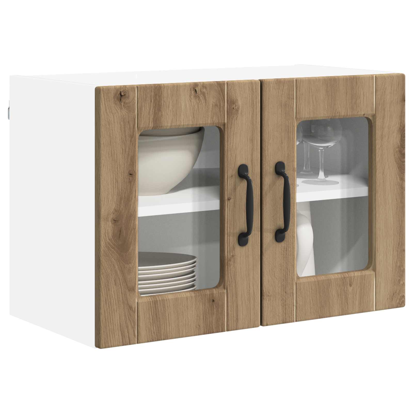 Væglågskab PORTO 2 pcs Artisan Egetræ 60 x 31 x 40 cm
