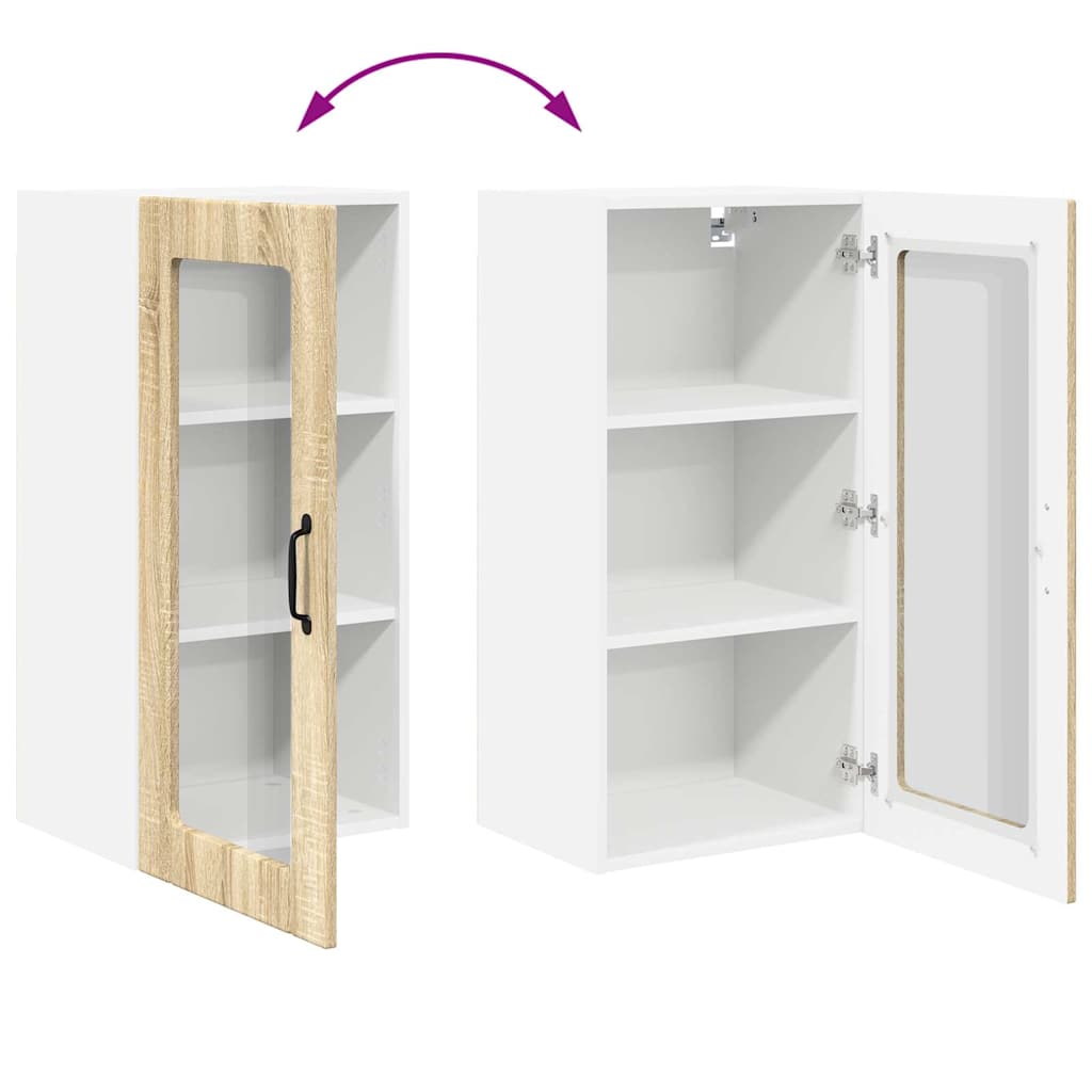 Vægskab til køkken Sonoma eg 40 x 31 x 80 cm Konstrueret træ