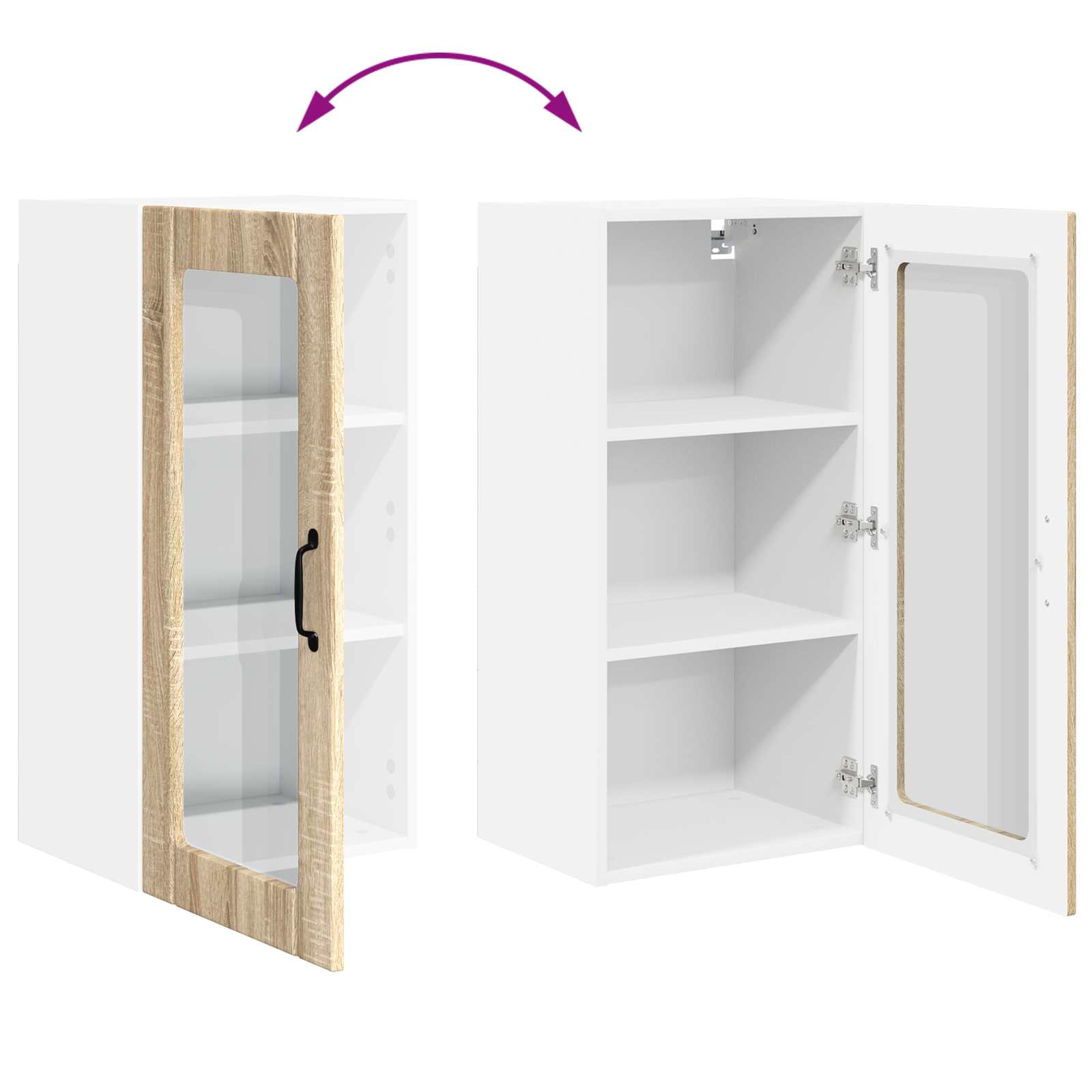 Køkkenskab med hylde Sonoma eg 40 x 31 x 80 cm Konstrueret træ