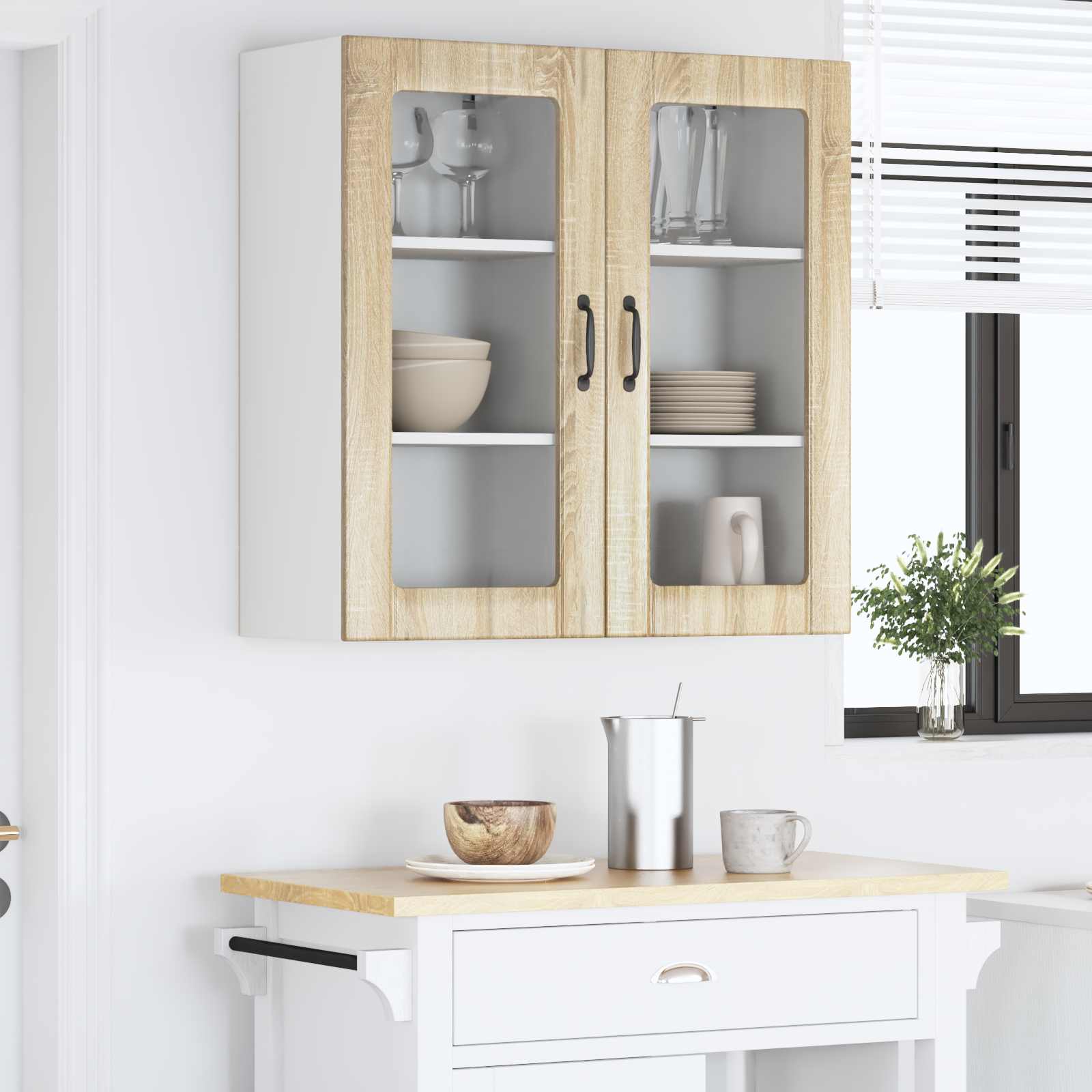 Væglågskab PORTO 2 pcs Sonoma eg 40 x 31 x 80 cm