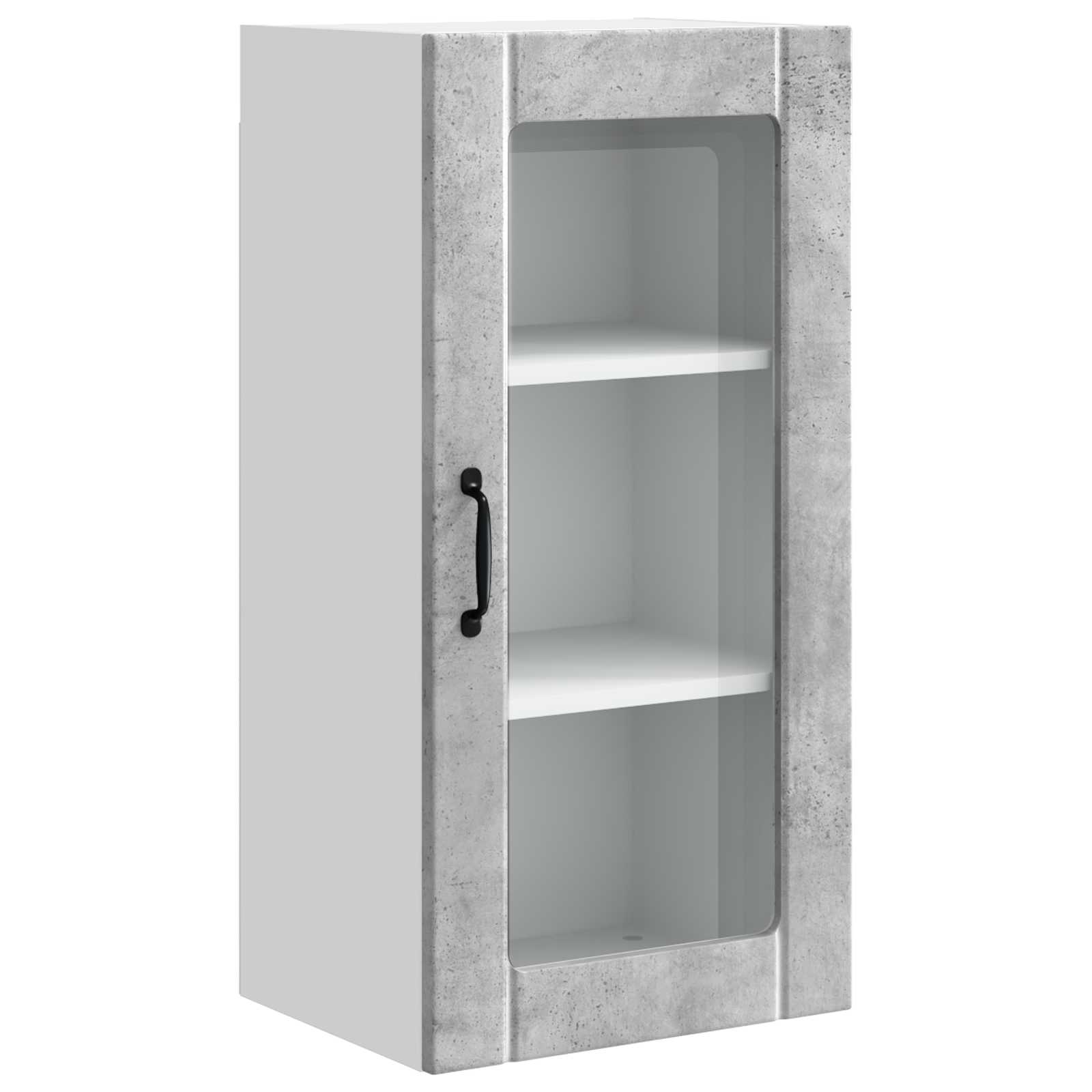 Køkkenskab med hylde Beton Grå 40 x 31 x 80 cm Konstrueret træ