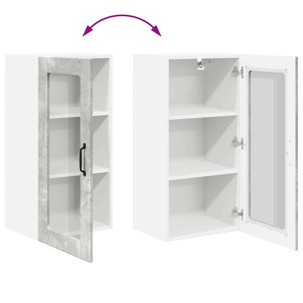 Vægskab til køkken Beton Grå 40 x 31 x 80 cm Konstrueret træ