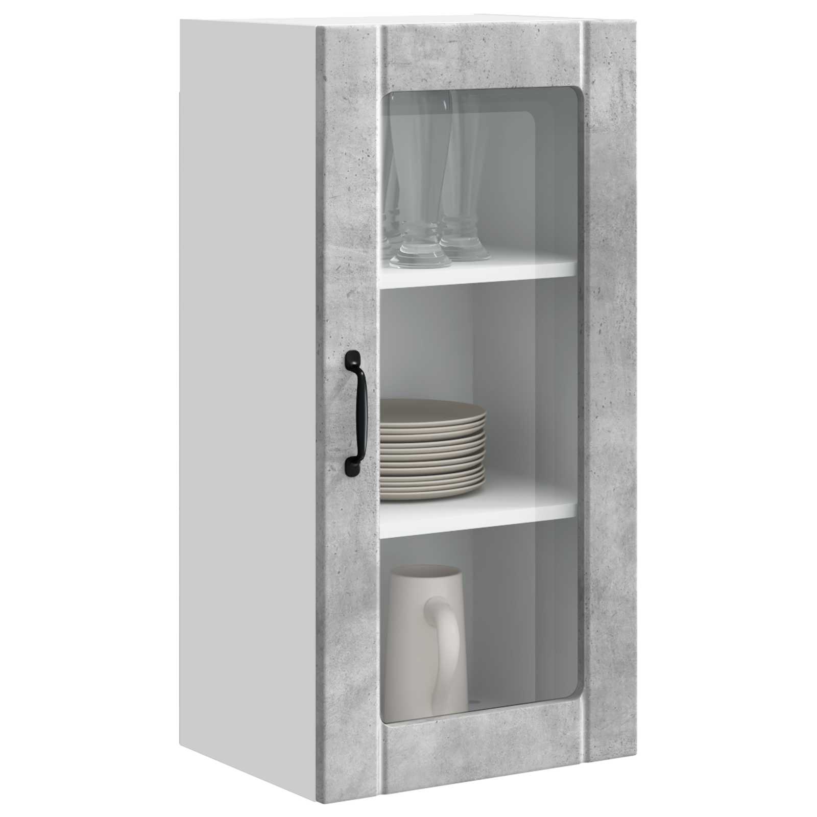 Væglågskab PORTO 2 pcs Beton Grå 40 x 31 x 80 cm