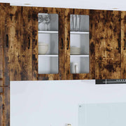 Vægskab til køkken med hylde 2 pcs Røget eg 40 x 31 x 80 cm