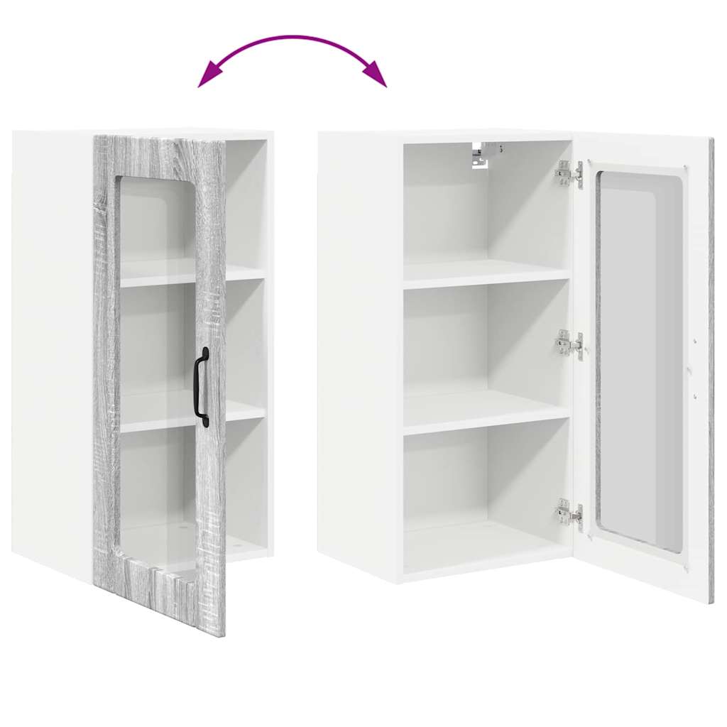 Vægskab til køkken Grå Sonoma 40 x 31 x 80 cm Konstrueret træ