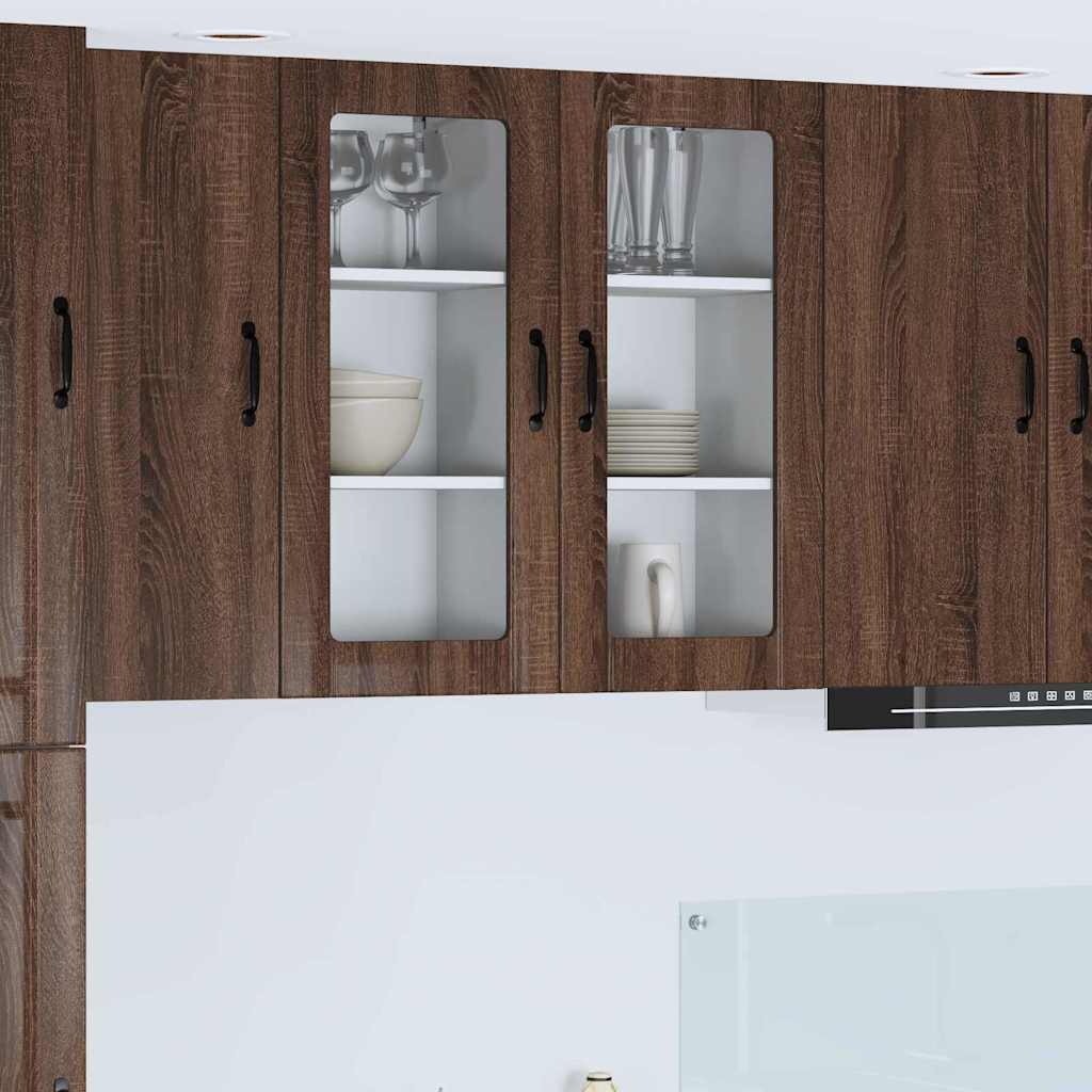 Vægskab til køkken Brun eg 40 x 31 x 80 cm Konstrueret træ