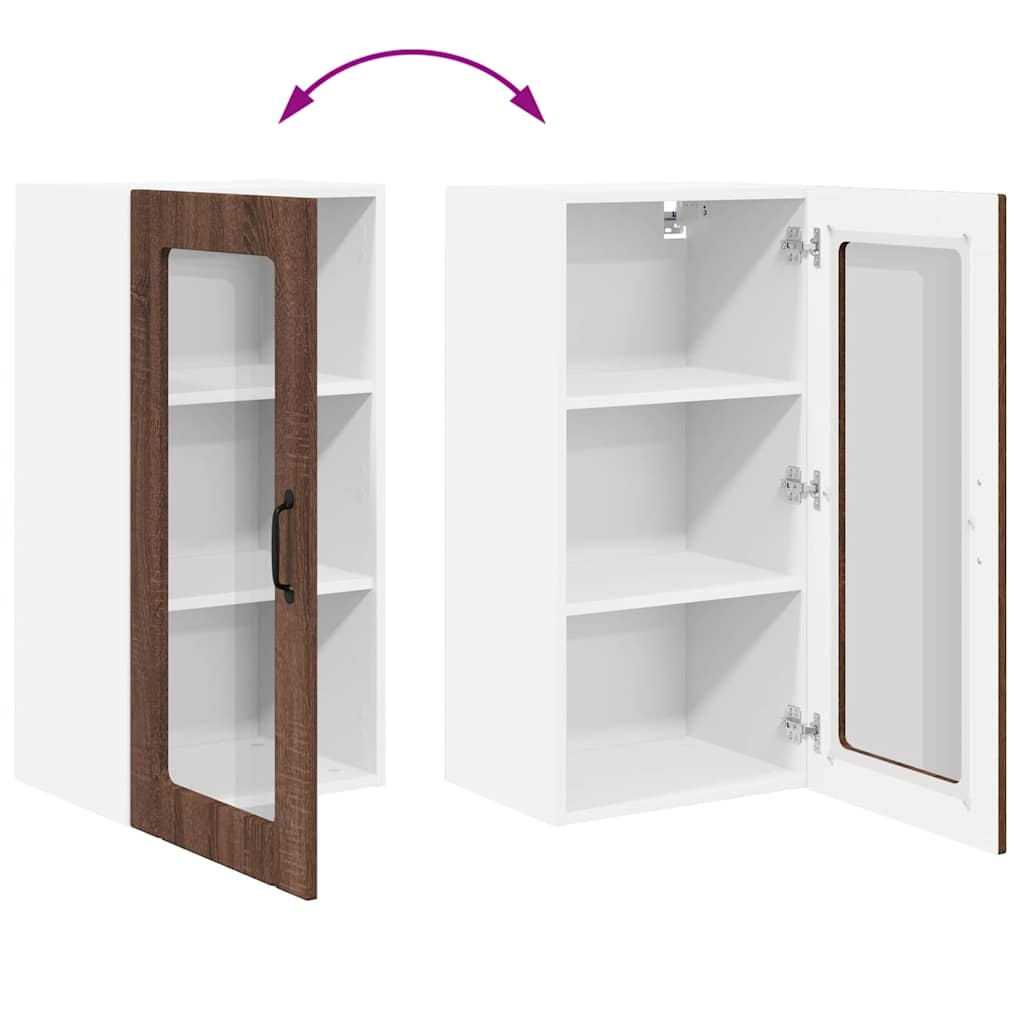 Vægskab til køkken Brun eg 40 x 31 x 80 cm Konstrueret træ