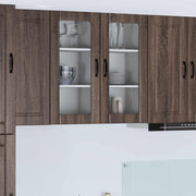 Væglågskab PORTO 2 pcs Brun eg 40 x 31 x 80 cm Konstrueret træ