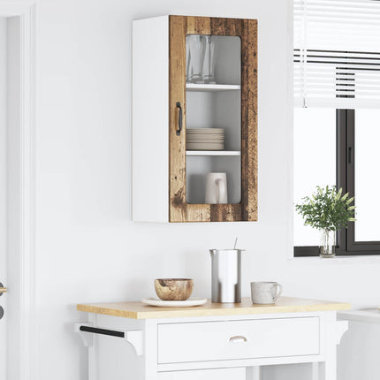 Væglågskab PORTO Gammelt træ 40 x 31 x 80 cm Konstrueret træ
