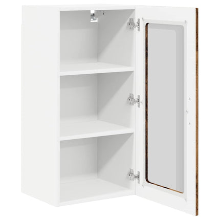 Væglågskab PORTO Gammelt træ 40 x 31 x 80 cm Konstrueret træ