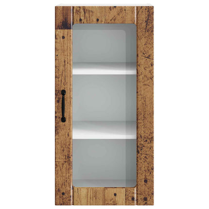 Væglågskab PORTO Gammelt træ 40 x 31 x 80 cm Konstrueret træ