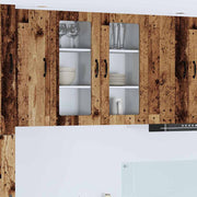 Vægskab til køkken med hylde 2 pcs Gammelt træ 40 x 31 x 80 cm