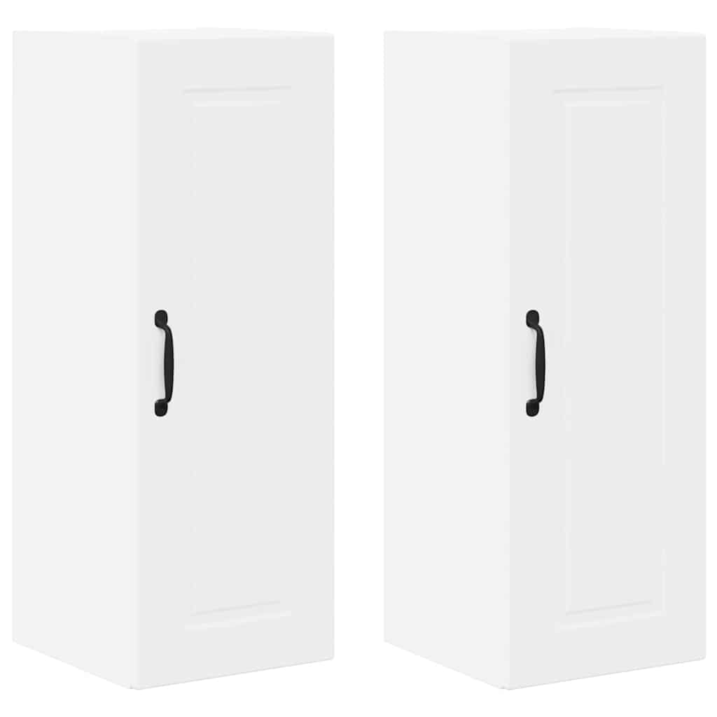 Vægskab til køkken 2 pcs Hvid 30 x 31 x 80 cm Konstrueret træ