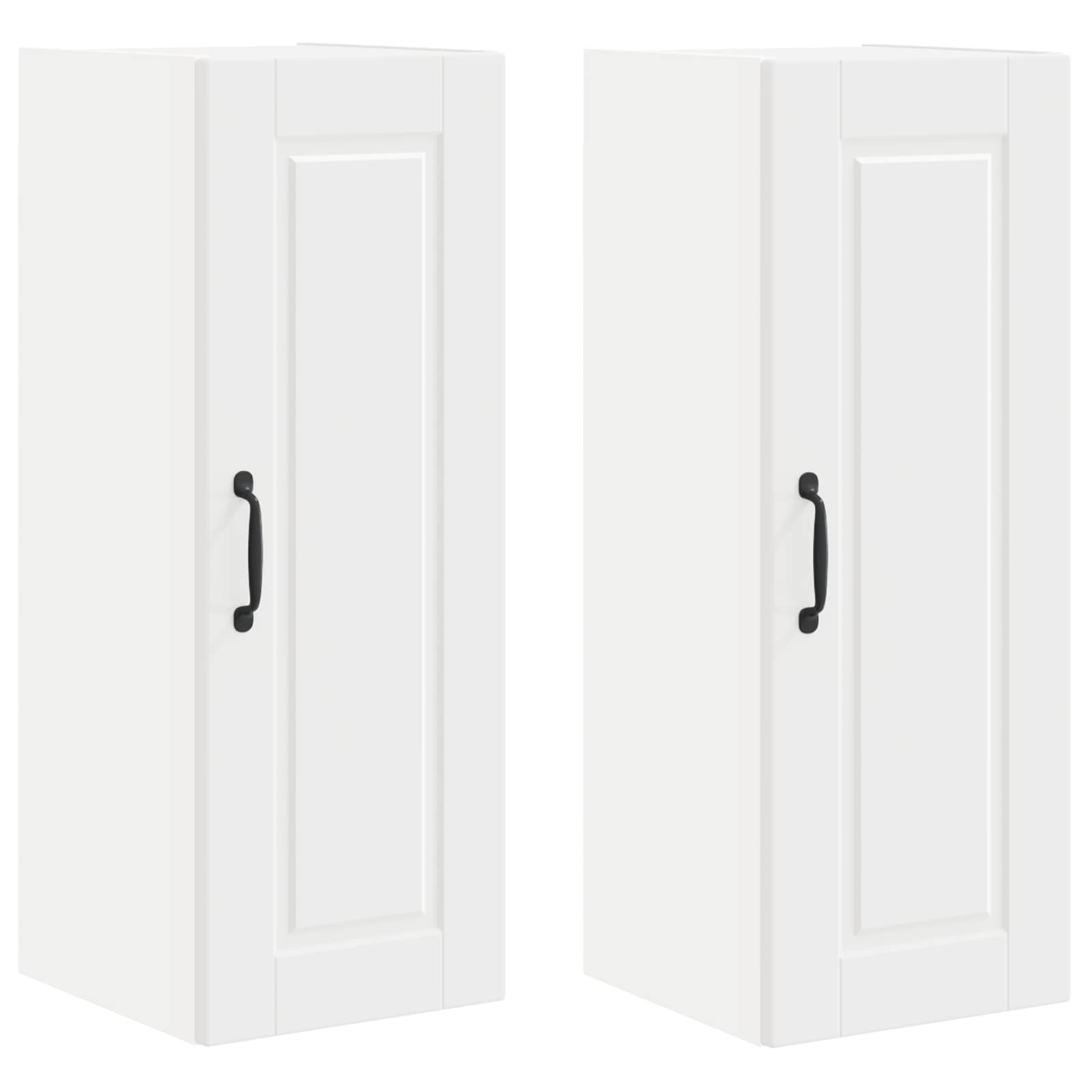 Køkkenskab med hylde 2 pcs Hvid 30 x 31 x 80 cm Konstrueret træ