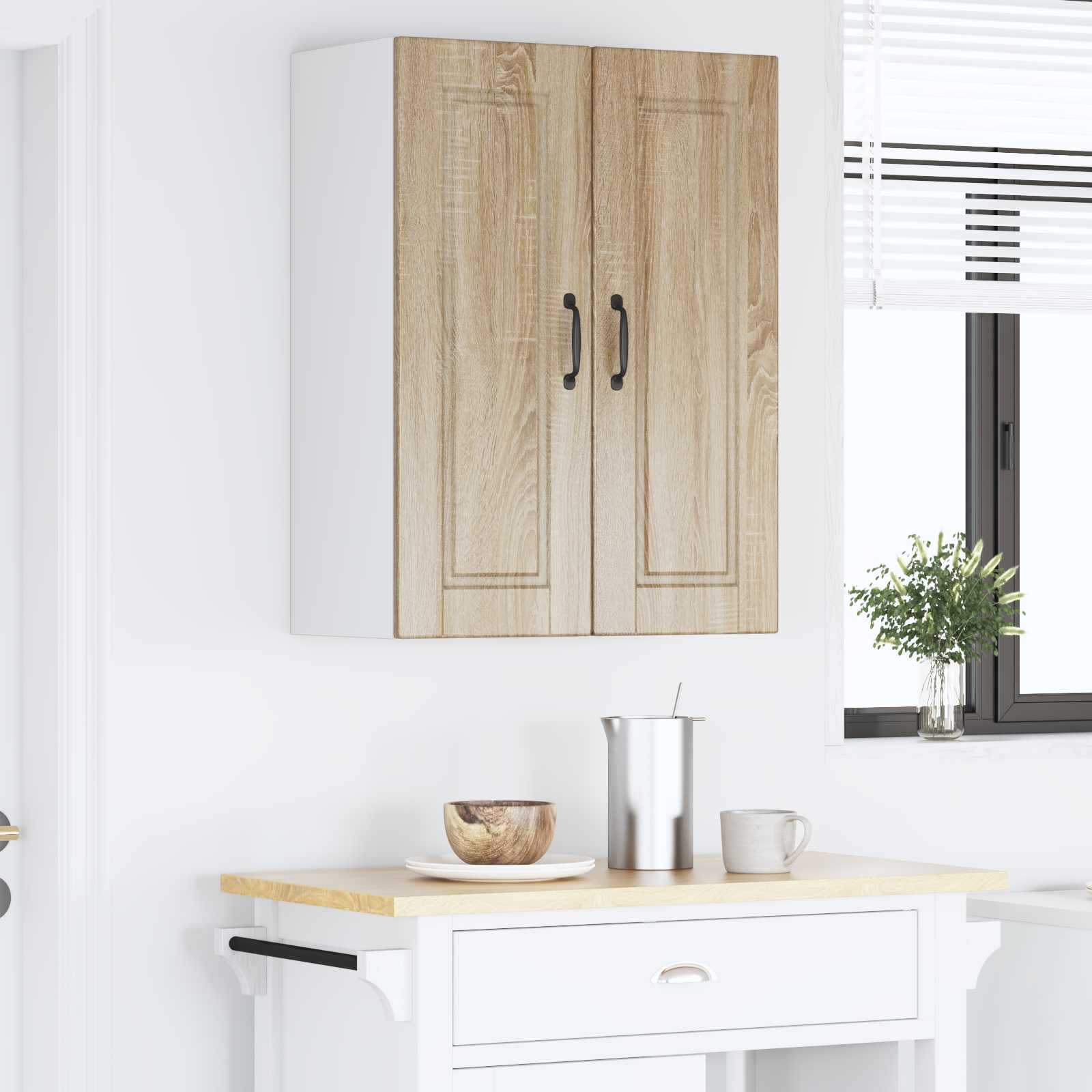 Vægskab PORTO 2 pcs Sonoma eg 30 x 31 x 80 cm Konstrueret træ