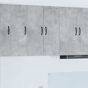 Vægskab til køkken med hylde 2 pcs Beton Grå 30 x 31 x 80 cm